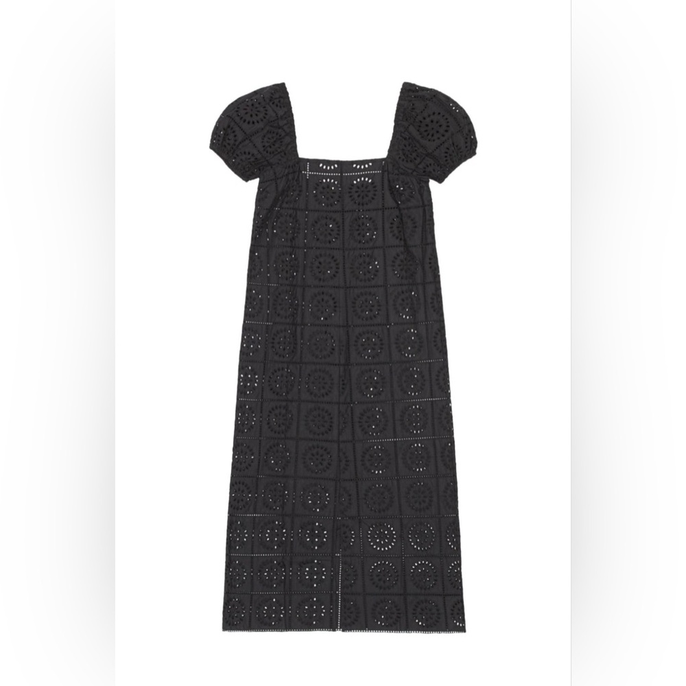 GANNI Broderie Anglaise Midi Dress